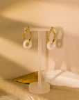 Metis Jade with Hammered Gold Drops