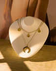 Crescent Moon Layered Pendant