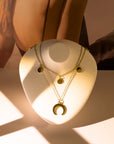 Crescent Moon Layered Pendant