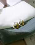 Natalia Enamel Hinged Hoops