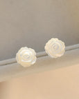 Sweet White Rose Earrings For Sale - Ladies Jewelry | Chic Chic Bon