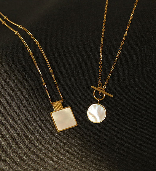 Lily Square Shell Pendant