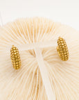 Monica Textured Gold Huggie Earrings - Fashion Jewelry | Chic Chic Bon