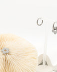 Silver Daisy Flower Multi Wear Huggies - Fashion Jewelry | Chic Chic Bon
