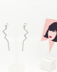 Lucia Date Night Lightning Silver Earrings - Fashion Jewelry | Chic Chic Bon