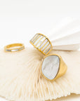 Oki Chunky Irregular Shell Gold Ring - Everyday Jewelry | Chic Chic Bon