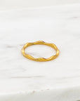 Celia Wave Gold Band Ring - Jewelry | chic chic bon