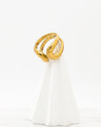 Quinn Curve Chunky Gold Ring - Fashion Jewelry | chic chic bon