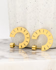 Sunbeam Gold Hoop Earrings - Fashion Jewelry- chic chic bon