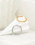 Modern Bamboo Joint Ring in Gold and Silver - Fashion Jewelry | chic chic bon