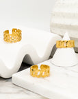 Carrie Chunky Gold Chain Ring - Everyday Jewelry | chic chic bon