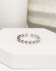 Minty Garland Silver Adjustable Ring - Everyday Jewelry | chic chic bon