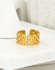 Miranda Chunky Gold Chain Ring - Everyday Fashion Jewelry | chic chic bon