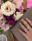 London Asymmetrical Oval Adjustable Silver Ring - Jewelry | chic chic bon