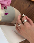 Burrata Hammered Silver Ring - Everyday Jewelry | chic chic bon
