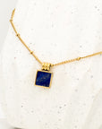 Deep Sea Lapis Pendant Necklace - Jewelry Online | Chic Chic Bon