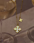 Merlot Shell Cross Pendant Necklace - Jewelry Store | Chic Chic Bon