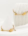 Khloe Gold Bar Chain Necklace and Bracelet - Fashion Jewelry | Chic Chic Bon
