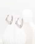 Valerie Hinged Hoop Earrings in Silver - Fashion Jewelry | Chic Chic Bon