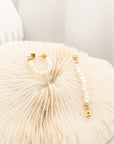 Sophia Pearl Stud Hoop Earrings - Fashion Jewelry | Chic Chic Bon
