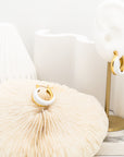 Natalia Enamel Hinged Hoop Earrings - Fashion Jewelry | Chic Chic Bon
