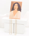 Dakota Gold Long Thread Drop Earrings - Fashion Jewelry | Chic Chic Bon