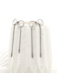 Sweetie Bow Tie Statement Drop Earrings in Silver - Fashion Jewelry | Chic Chic Bon