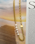 Khloe Bar Gold Chain Necklace - Online Jewelry Shop | Chic Chic Bon