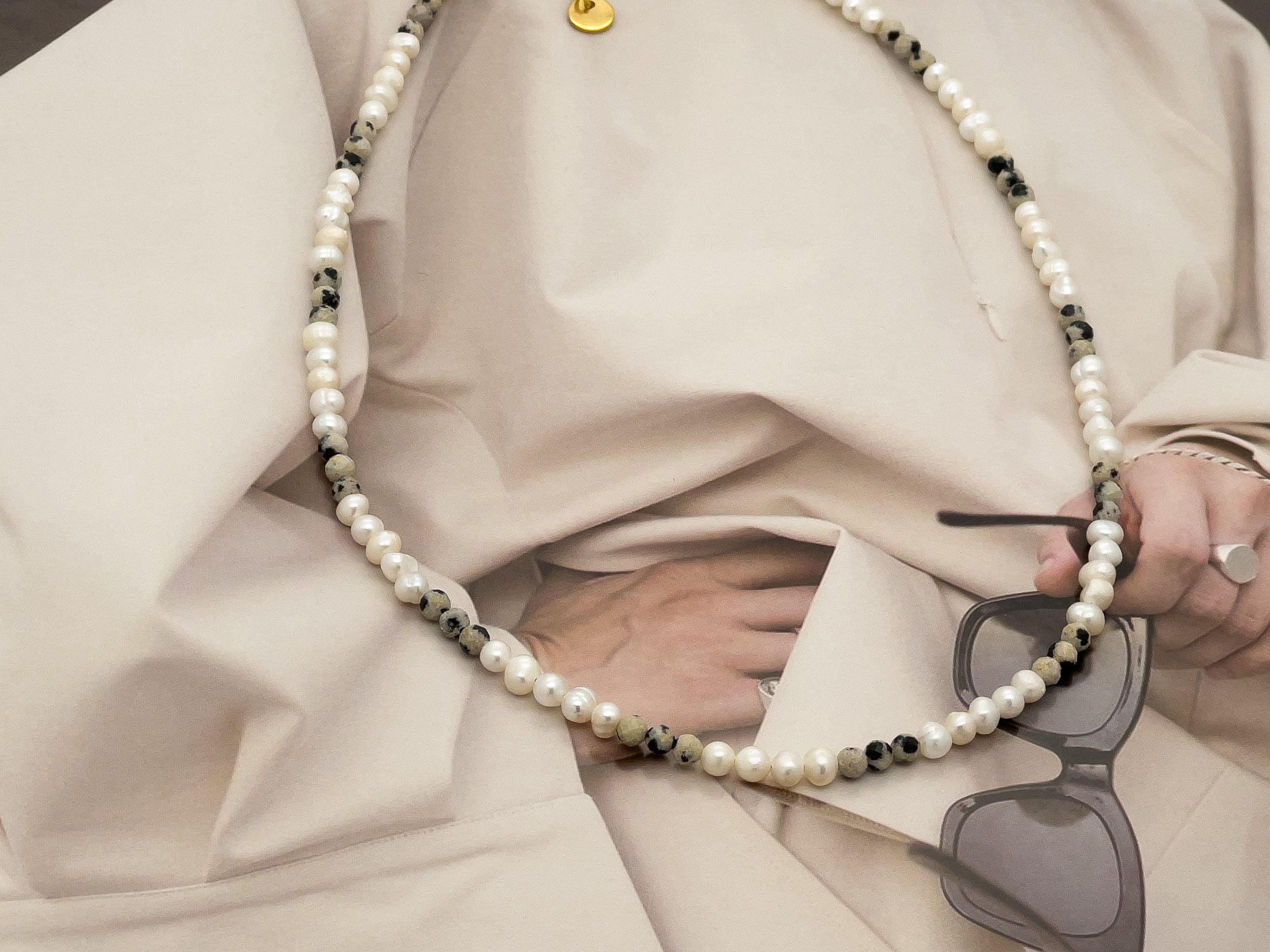 Pearl and Jasper Pepper Choker Necklace - Everyday Jewelry | Chic Chic Bon