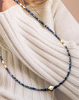 Oceana Lapis Beads Layered Choker Necklace - Everyday Jewelry | Chic Chic Bon