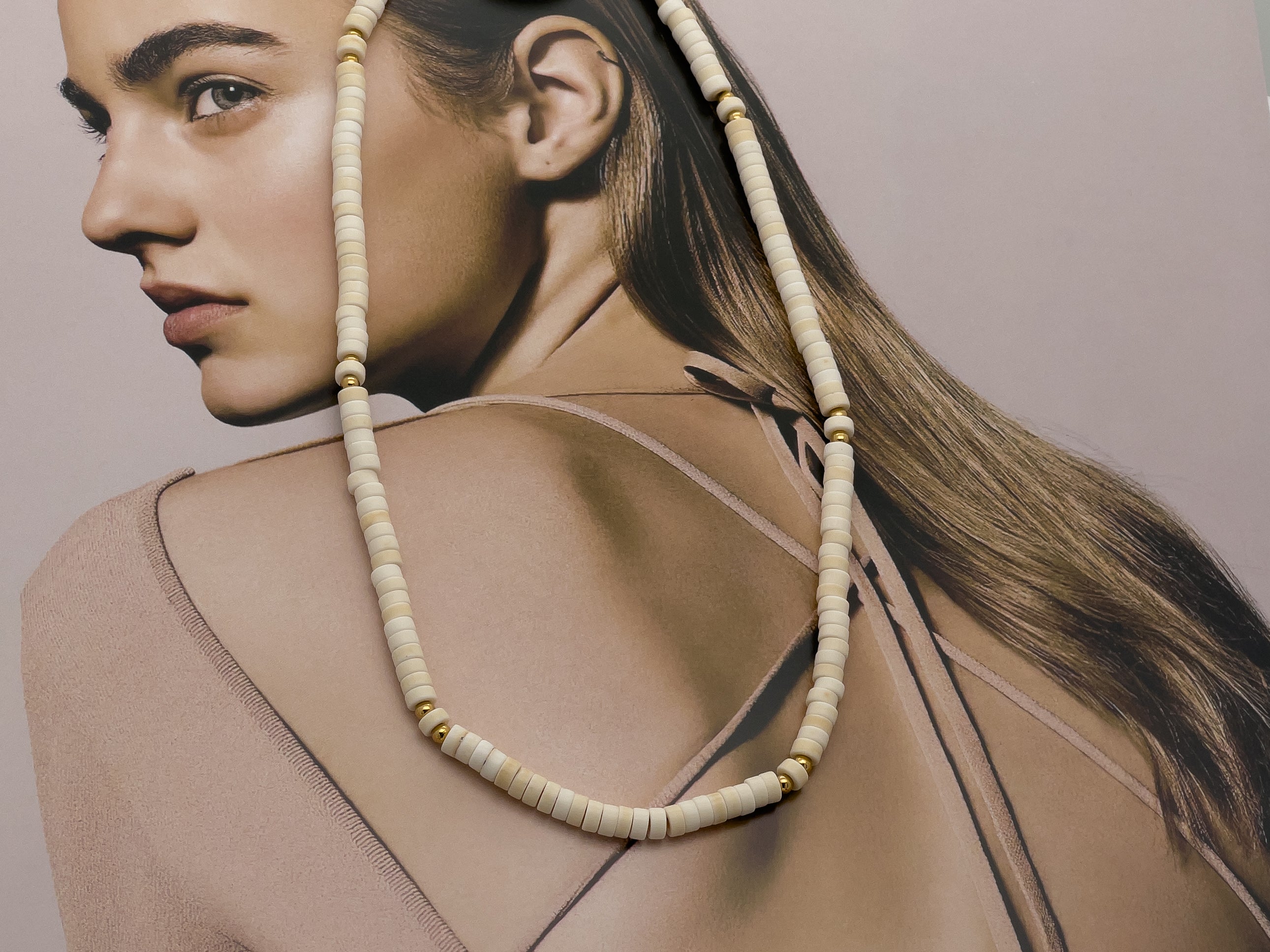 Ivory Gemstone Choker Necklace - Everyday Jewelry | Chic Chic Bon