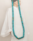 Earthy Blue Turquoise Choker Necklace - Everyday Jewelry | Chic Chic Bon