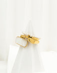Maria Asymmetrical Shell Ring - Fashion Jewelry For Sale | Chic Chic Bon
