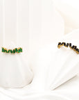 Helena Fuzzy Crystal Diamond Ring in Green and Black - Fashion Jewelry | chic chic bon