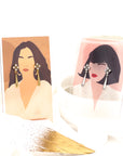 Lois Crystal Tear Drop Tassel Earrings in Gold and Silver - Fashion Jewelry | chic chic bon
