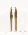 Hera Vintage Gold Weave Chain Drop Earrings - Fashion Jewelry | chic chic bon