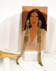 Hera Vintage Gold Weave Chain Drop Earrings - Fashion Jewelry | chic chic bon