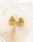 Themis Vintage Gold Rope Knot Stud Earrings - Fashion Jewelry | chic chic bon
