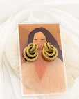 Themis Vintage Gold Rope Knot Stud Earrings - Fashion Jewelry | chic chic bon