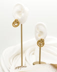 Themis Vintage Gold Rope Knot Stud Earrings - Fashion Jewelry | chic chic bon