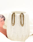 Thetis Hammered Gold Vintage Drop Earrings - Fashion Jewelry | chic chic bon