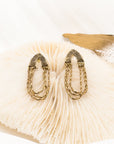 Thetis Hammered Gold Vintage Drop Earrings - Fashion Jewelry | chic chic bon
