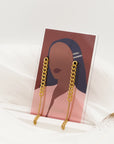 Lila Dual Gold Chain Back Drop Earrings - Fashion Jewelry | Chic Chic Bon