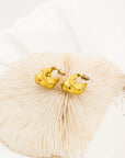 Eos Vintage Misty Gold Huggies Earrings - Fashion Jewelry | chic chic bon