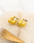 Eos Vintage Misty Gold Huggies Earrings - Fashion Jewelry | chic chic bon
