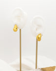Eos Vintage Misty Gold Huggies Earrings - Fashion Jewelry | chic chic bon