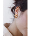 Megan Sphere Gold Stud Earrings - Fashion Jewelry | Chic Chic Bon