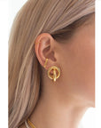 Megan Sphere Gold Stud Earrings - Fashion Jewelry | Chic Chic Bon
