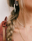 Persimmon Pearl Gem Choker