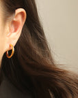 Gold Harper Tube Hoops